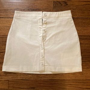 Forever 21 white jean skirt
